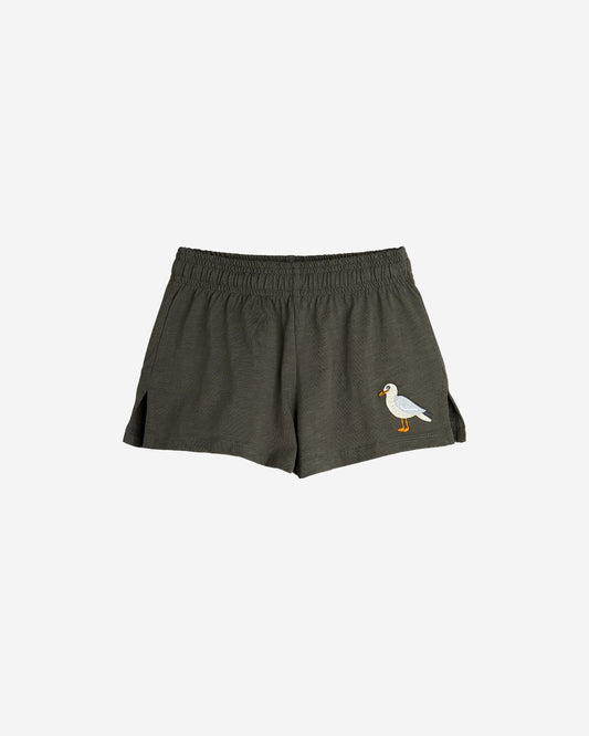 SEAGULL EMB SHORTS - BLACK