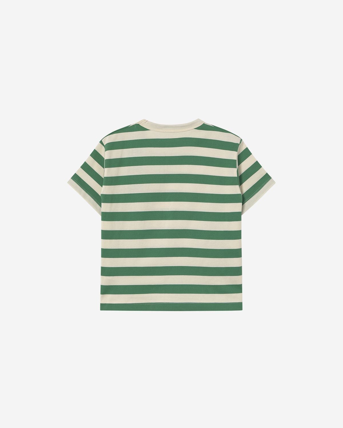 STRIPES TEE DARK - EMERALD/LIGHT CREAM