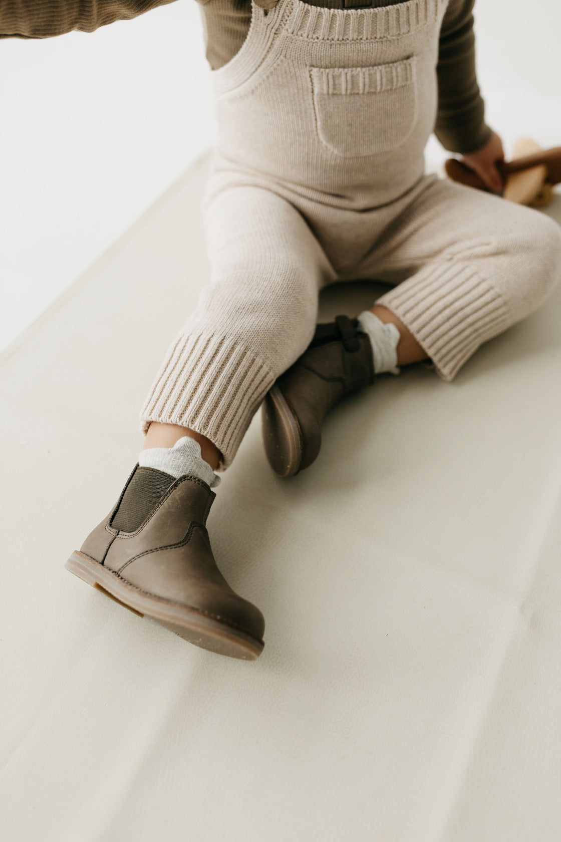 GEORGE BEAR ANKLE SOCK - OATMEAL MARLE