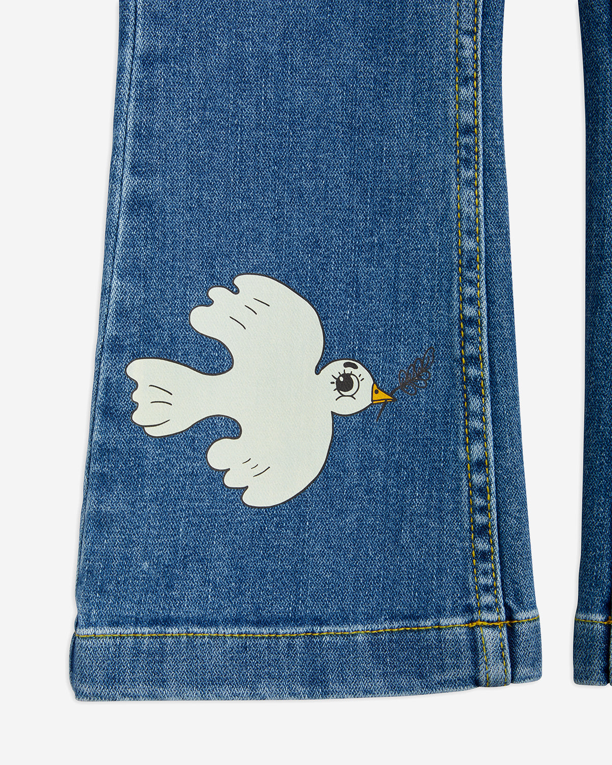 Peace dove denim flared jeans