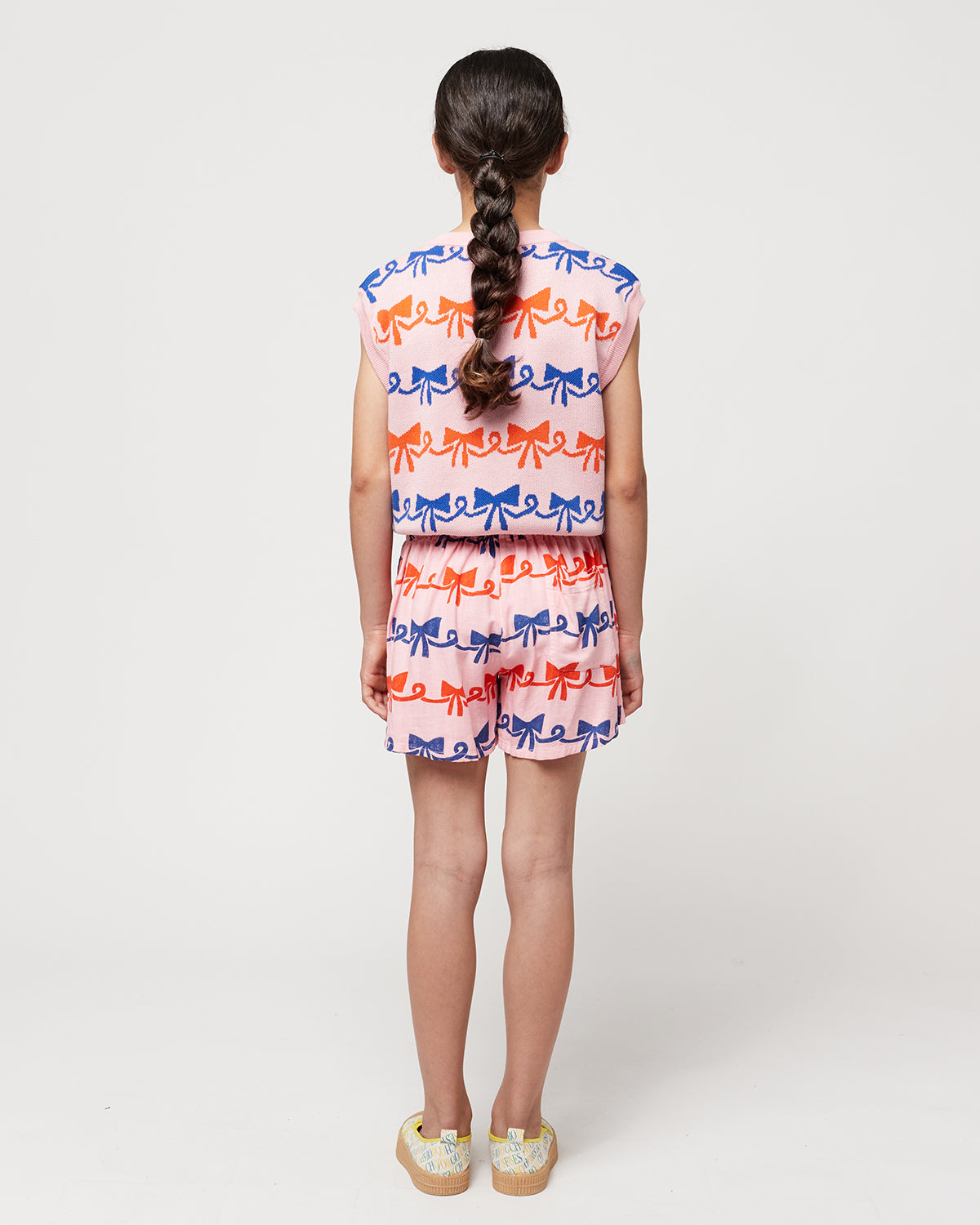 RIBBON BOW ALL OVER JACQUARD VEST