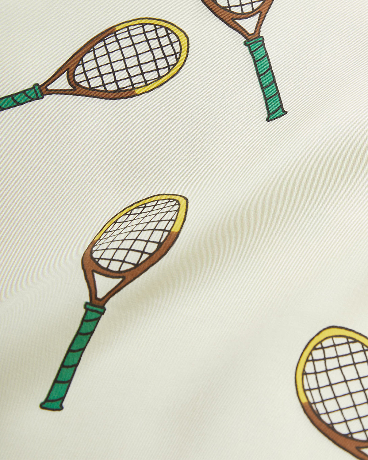 TENNIS AOP WOVEN LS DRESS