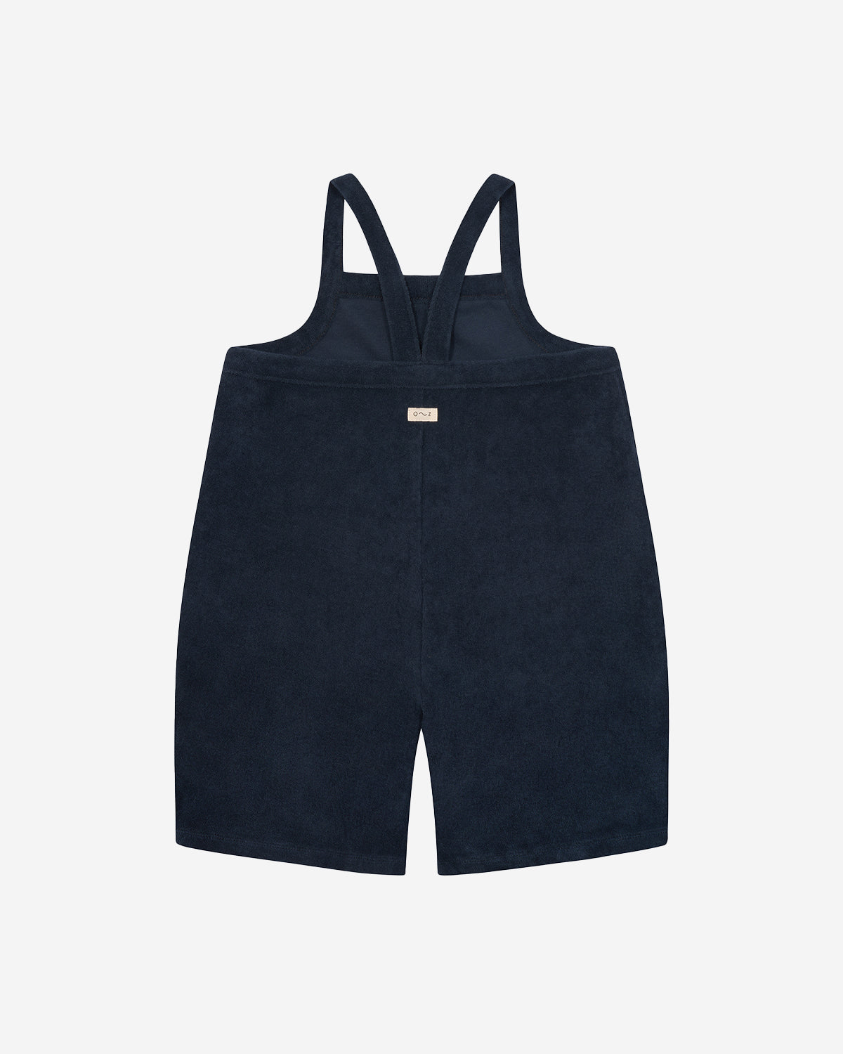 NAVY TERRY CROPPED DUNGAREES