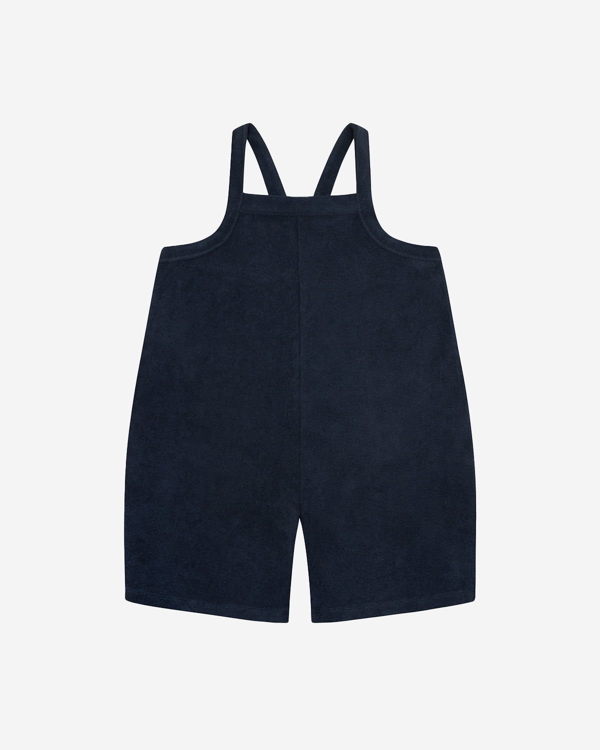 NAVY TERRY CROPPED DUNGAREES