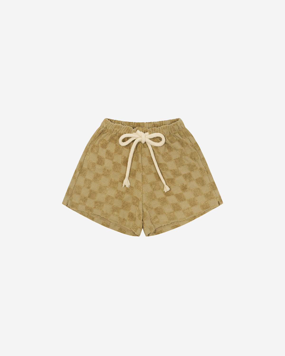 DUSKY CHECKBOARD TERRY ROPE SHORTS