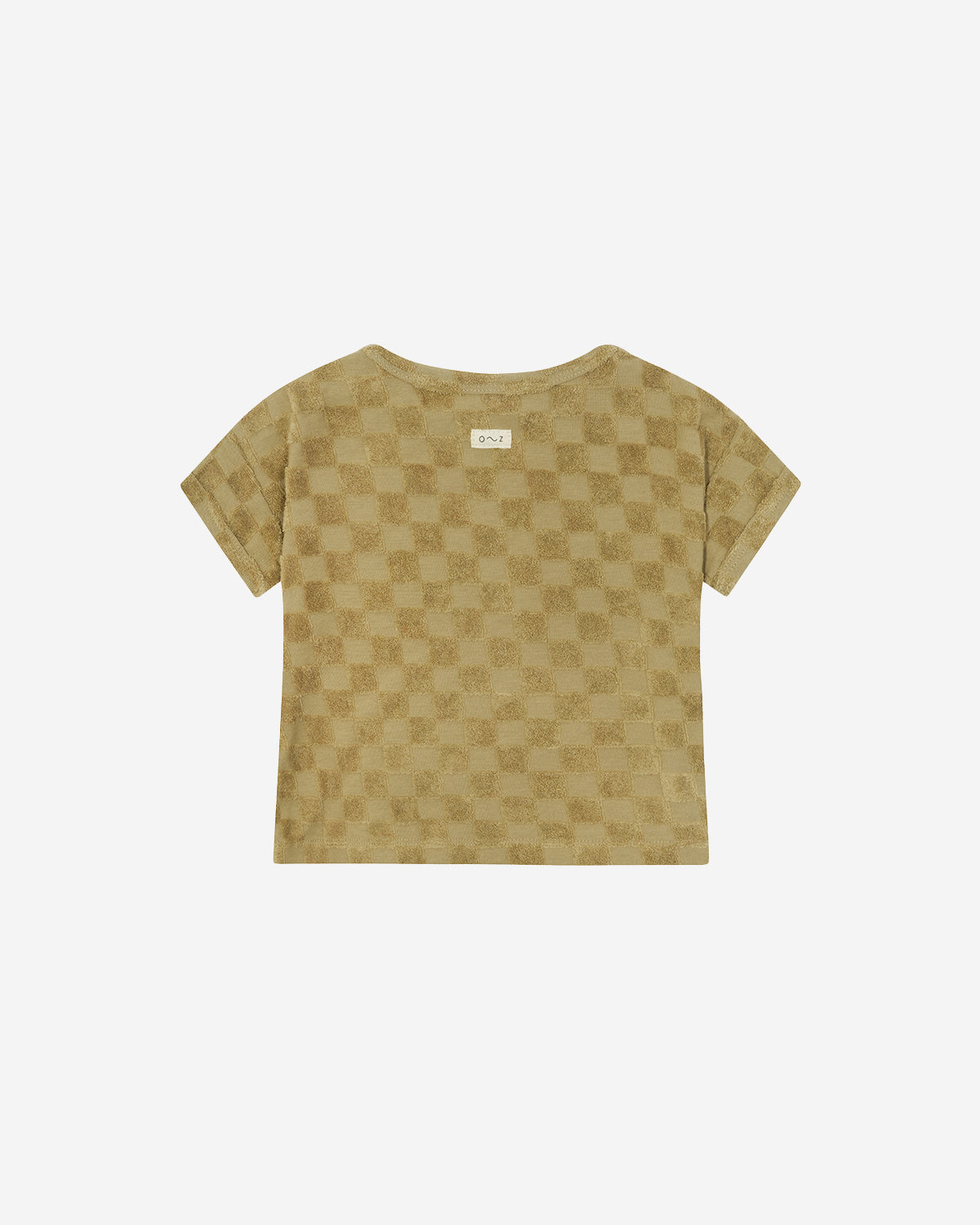 DUSKY CHECKBOARD TERRY BOXY T-SHIRT