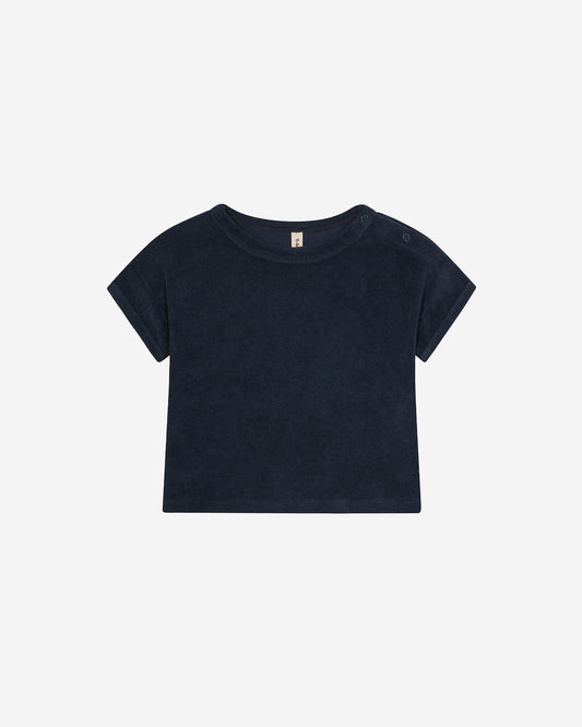 NAVY TERRY BOXY T-SHIRT