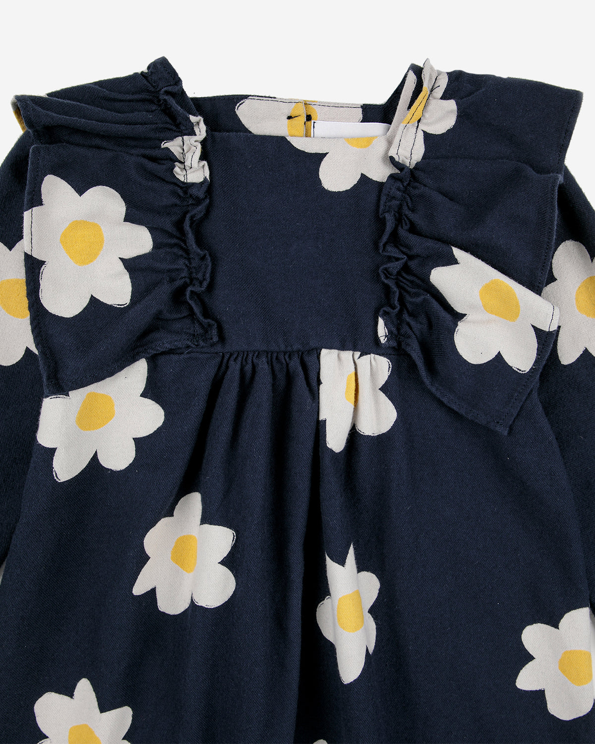 Baby Big Flower all over ruffle woven dress