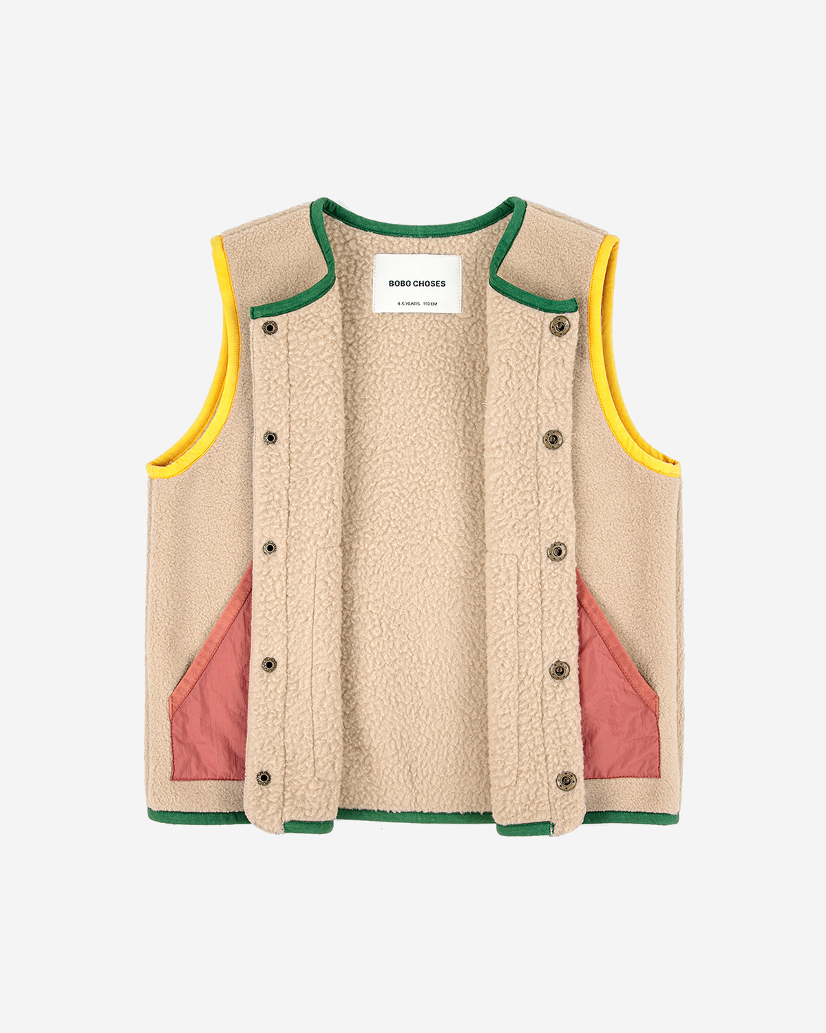 Color Block polar fleece vest