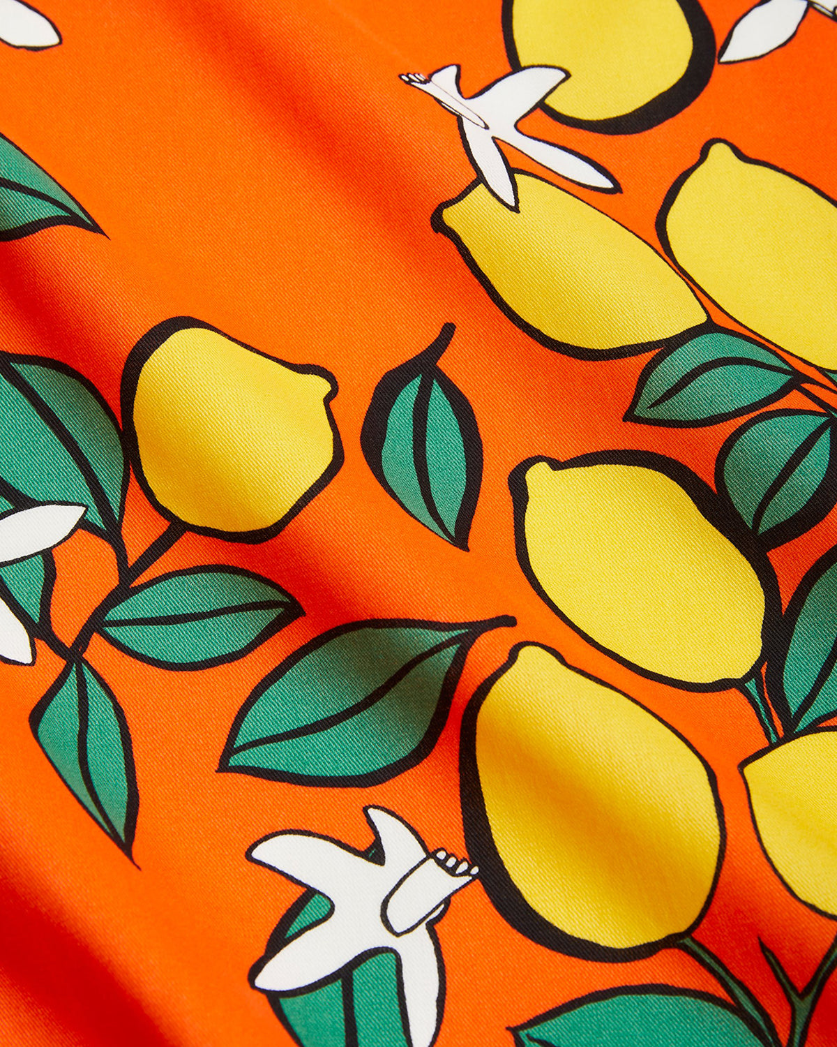 LEMONS AOP WOVEN PUFF SLEEVE DRESS