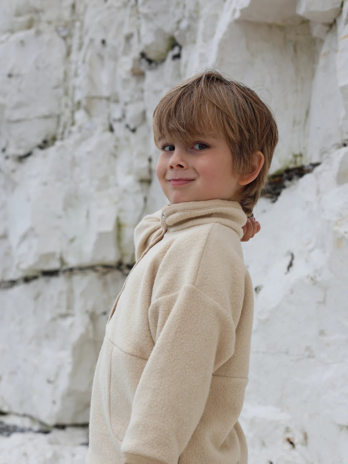 WARM SAND FLEECE SWEATER