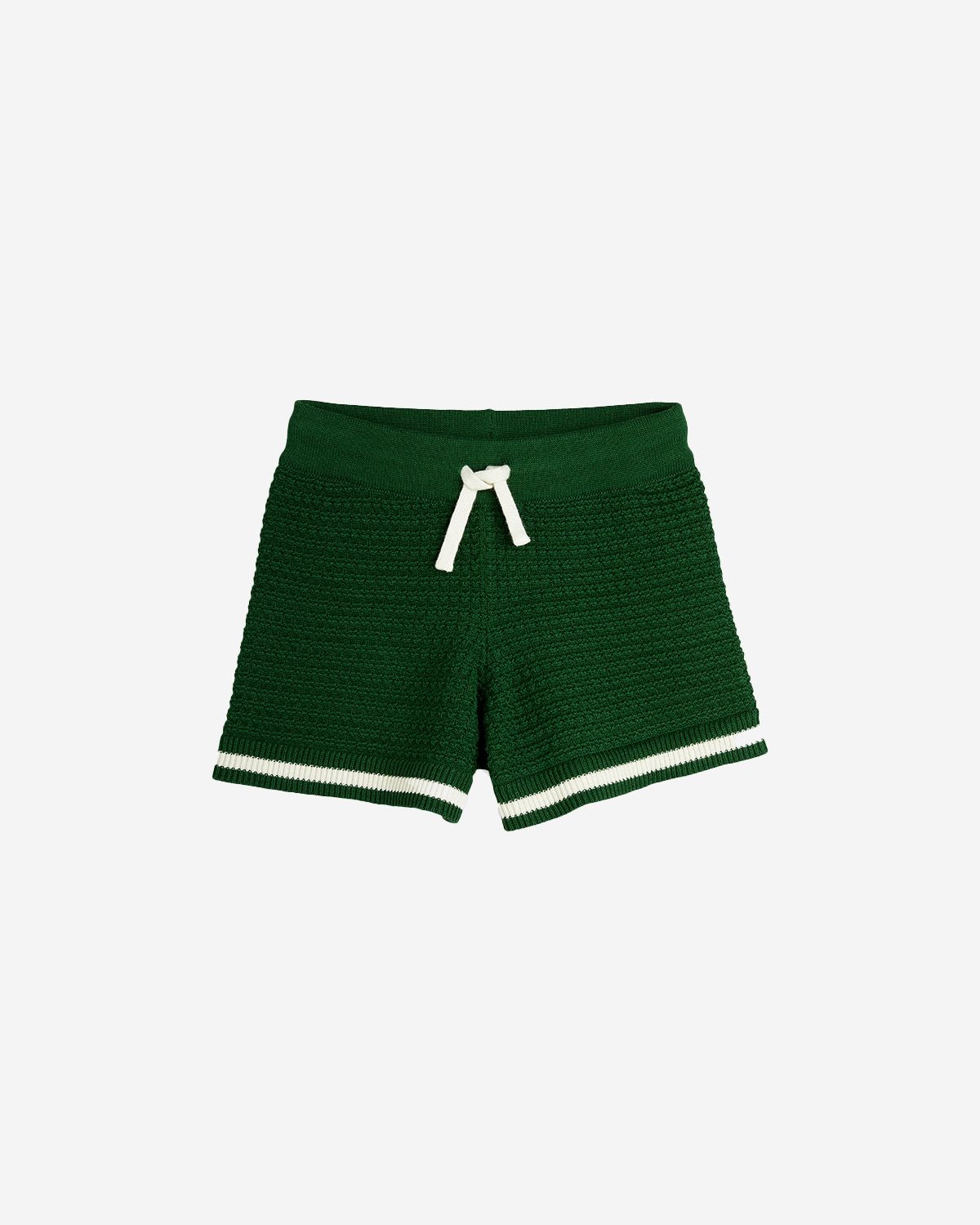 CROCHET KNIT SHORTS - GREEN