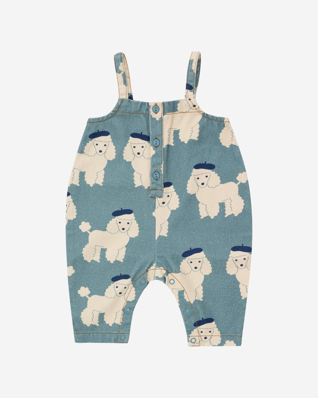 TINY POODLE BABY DUNGAREE - BLUE GREY