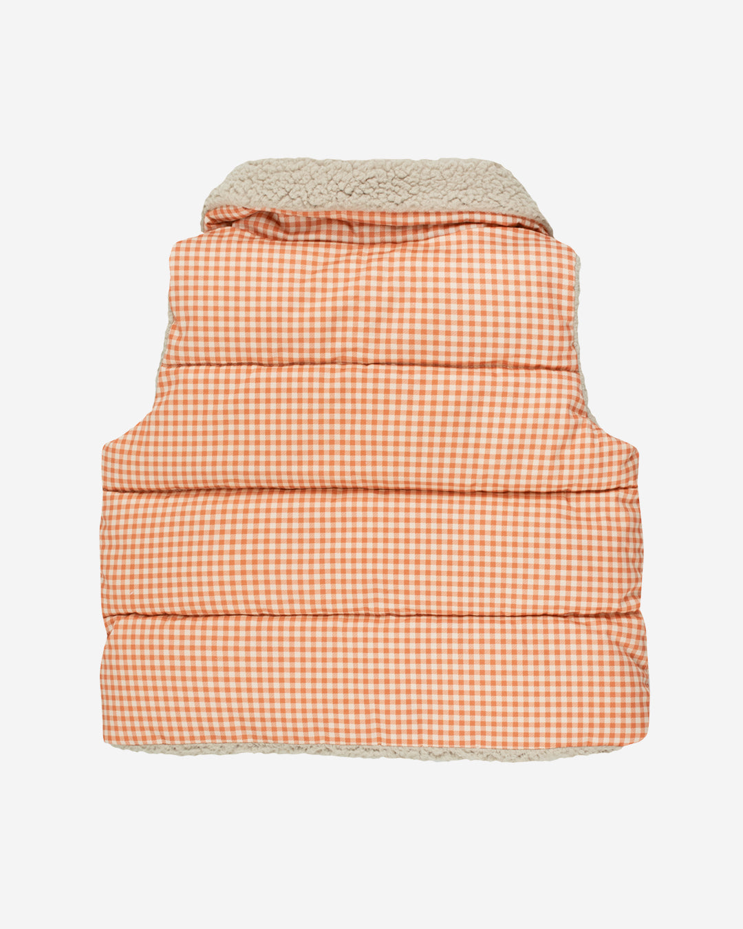 VICHY PADDED VEST - LIGHT RUST/LIGHT CREAM