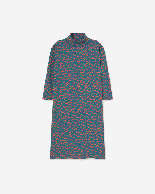 MINI APPLES RIB TURTLENECK DRESS