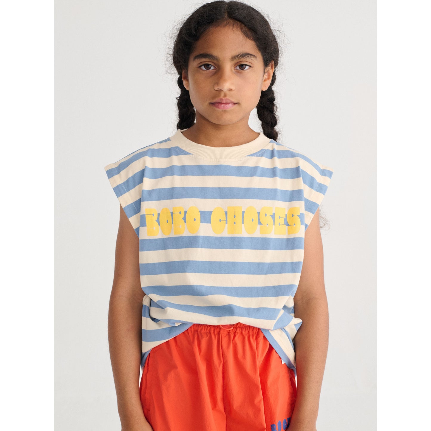 BOBO CHOSES MODERN STRIPED SLEEVELESS TSHIRT