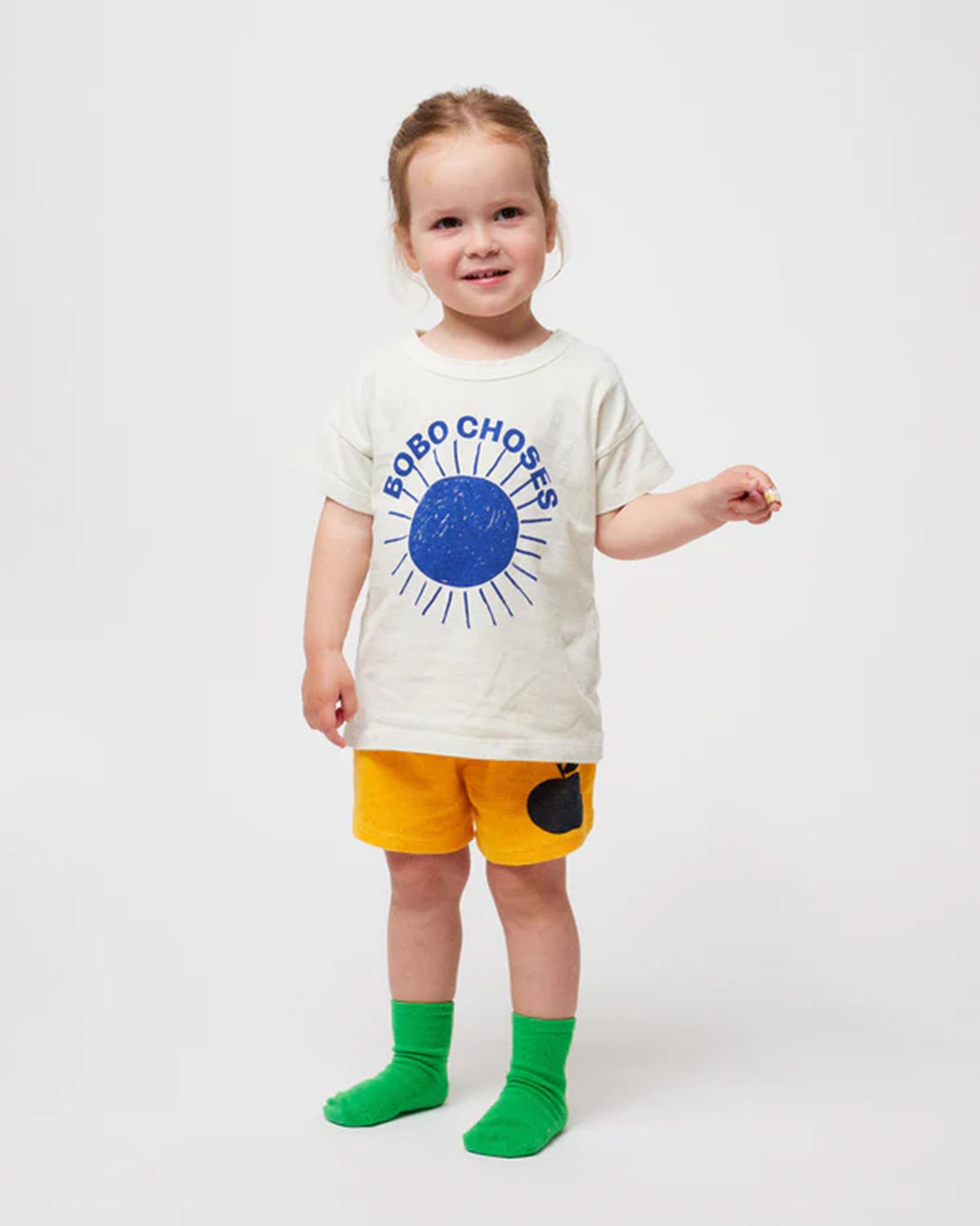 BABY POMA YELLOW TERRY SHORTS