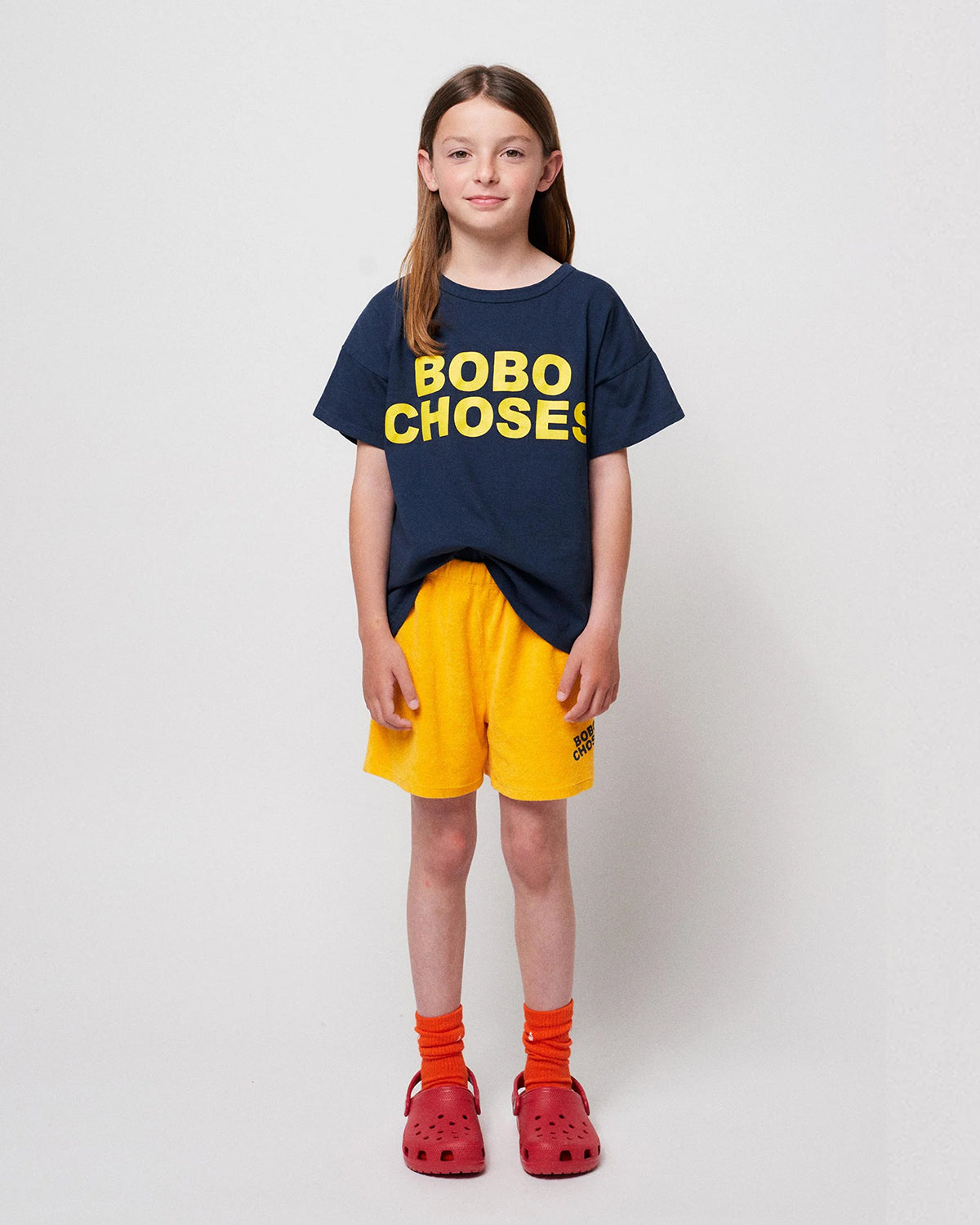 BABY POMA YELLOW TERRY SHORTS