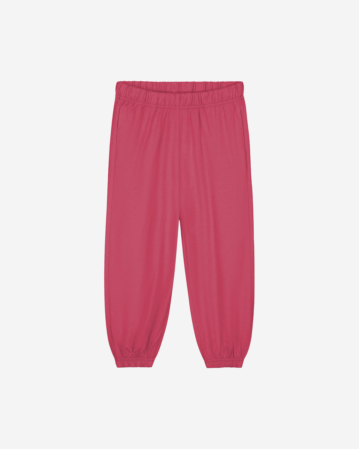 PULL-ON JERSEY TROUSERS GOTS - CHERRY