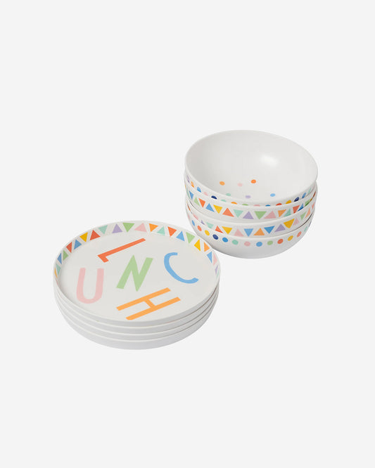 BAMBINI ITALIAN KIDS PLATE AND SERVING BOWL SET