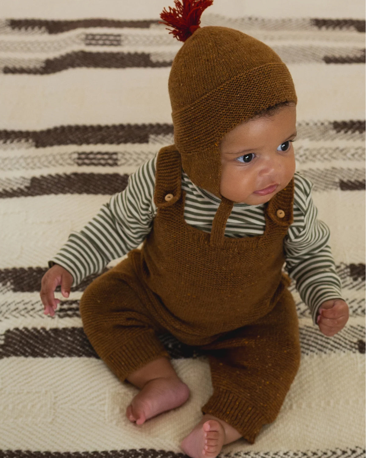 CHESTNUT WOOL SALOPETTE