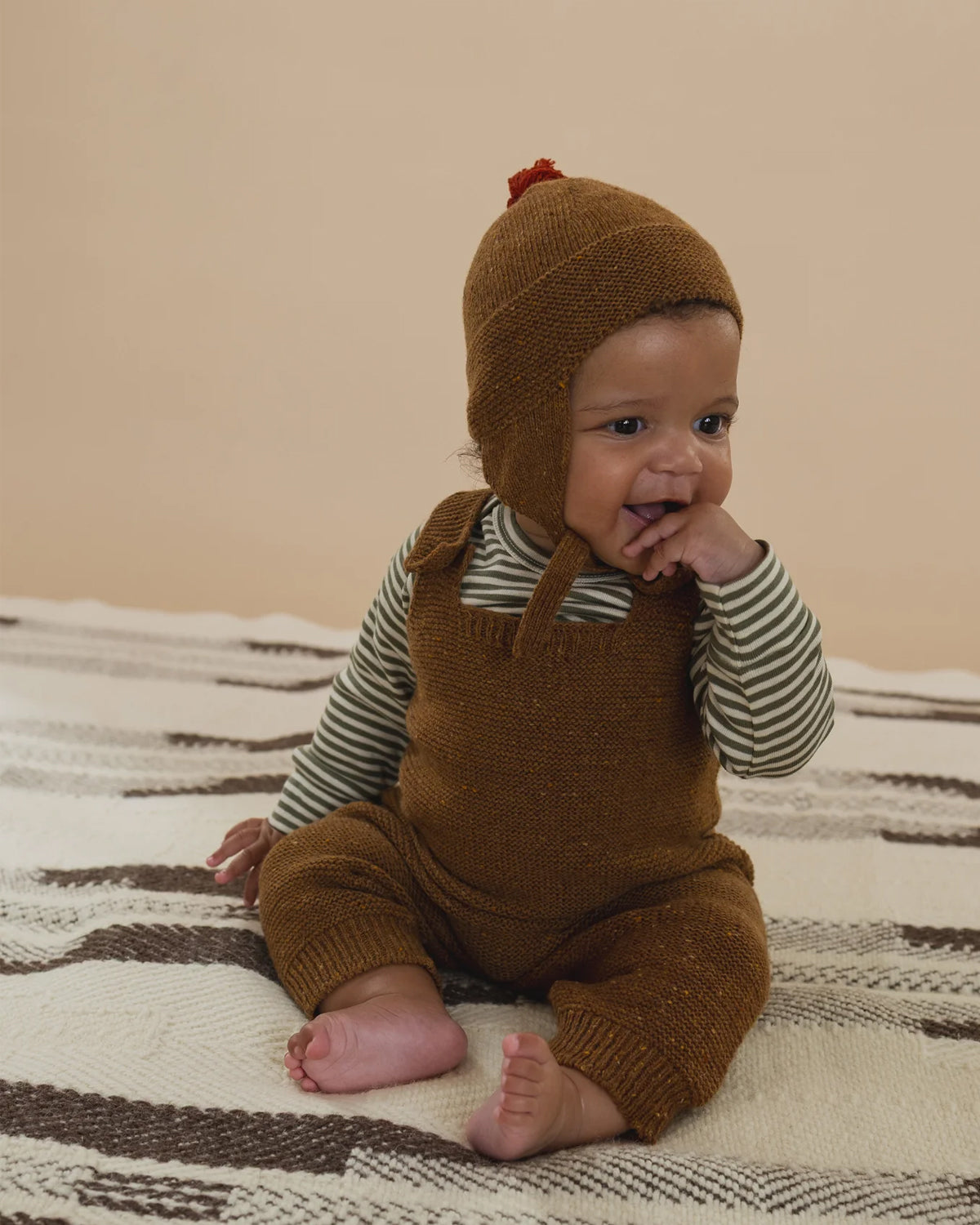 CHESTNUT WOOL SALOPETTE