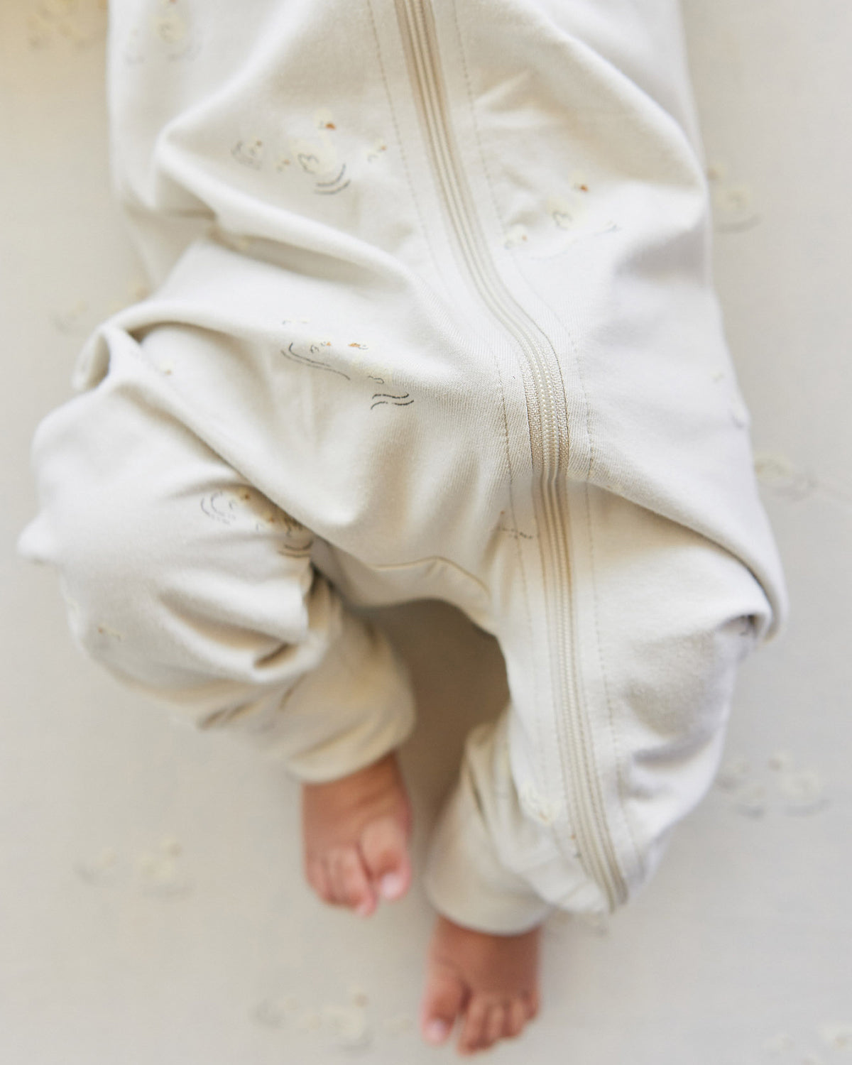 ORGANIC COTTON GRACELYN ONEPIECE - DUCKS IN A ROW SEED SILVER LINING