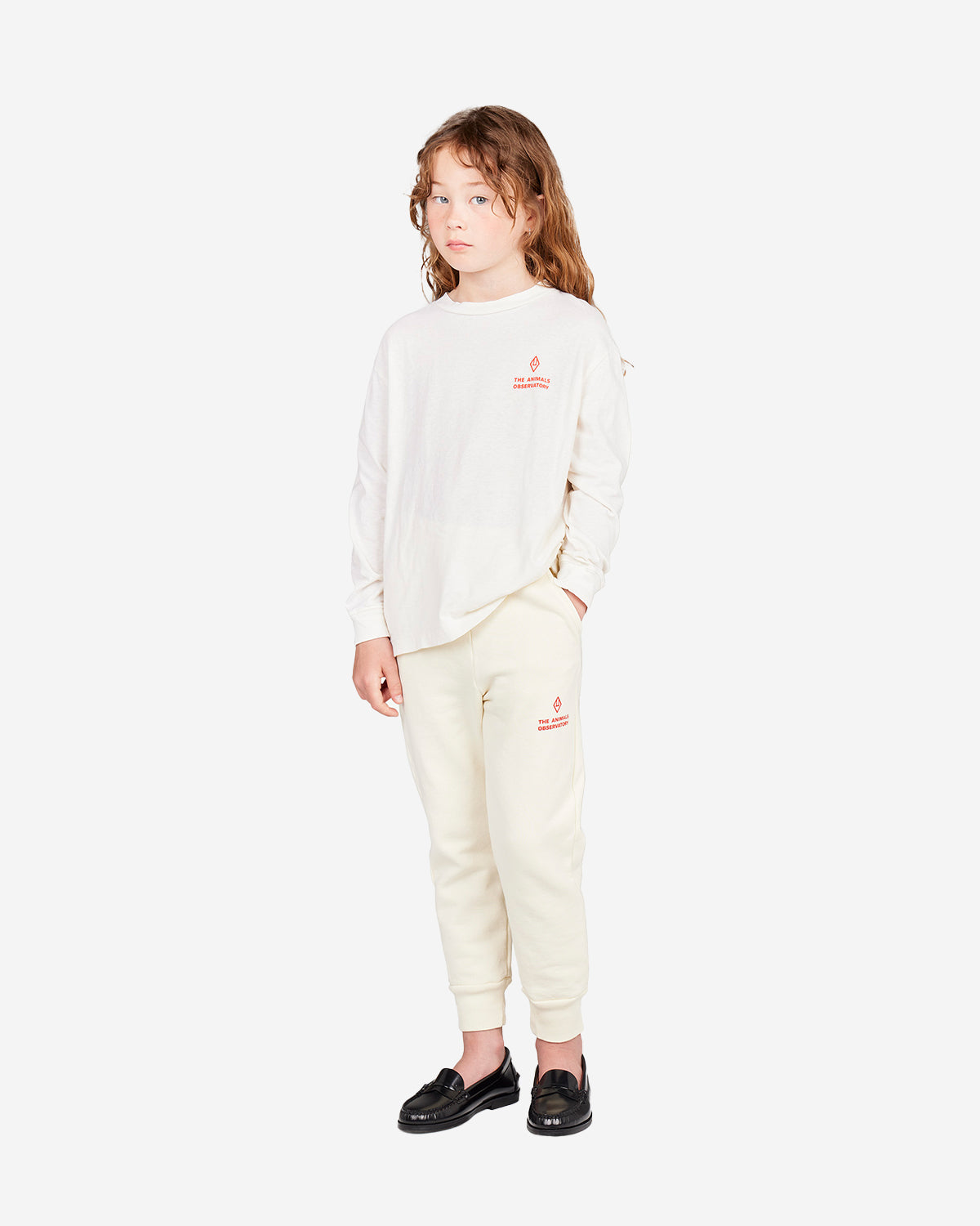 WHITE ARIES KIDS LONG SLEEVE T-SHIRT