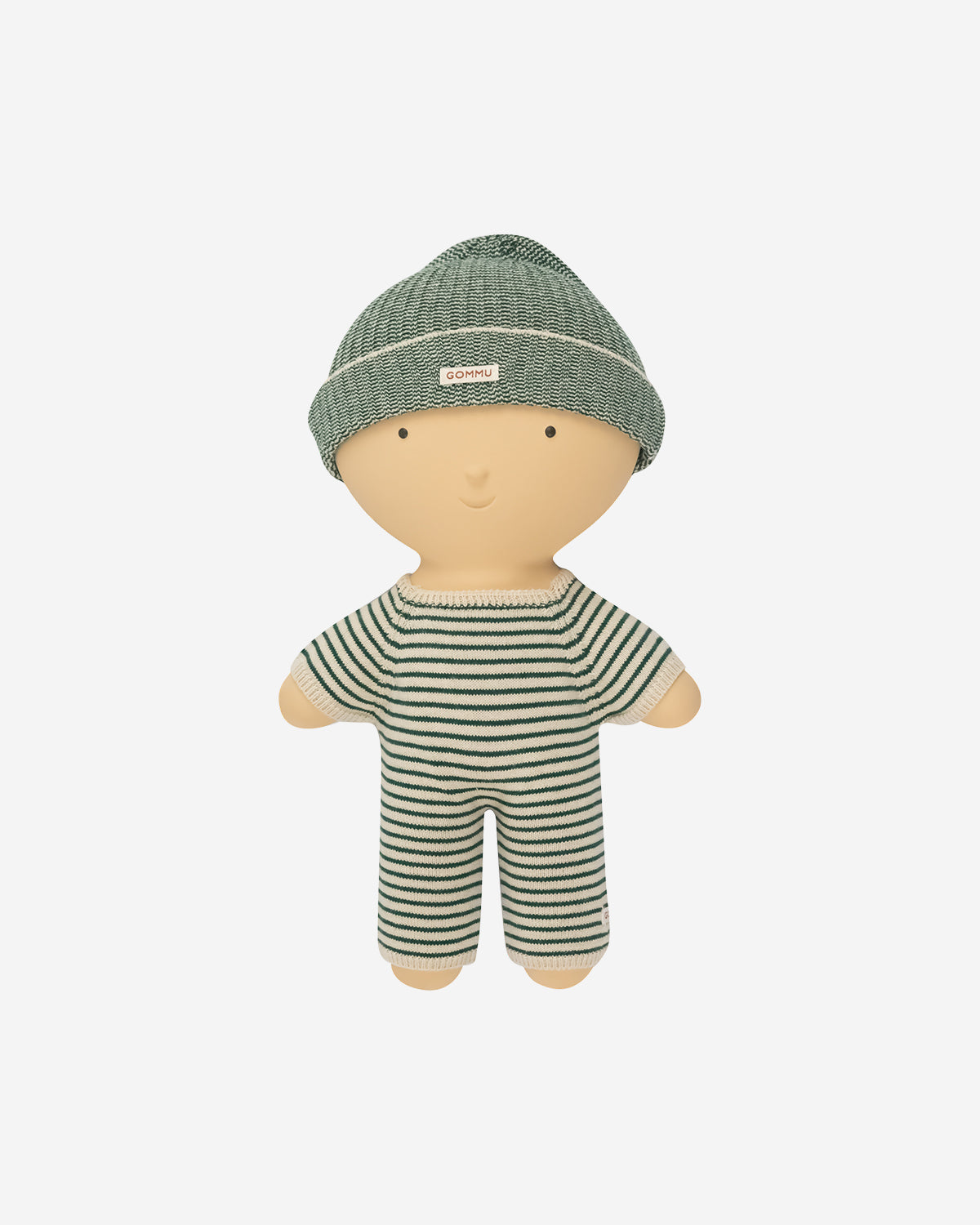 GOMMU FRENCH STRIPES LONG ONE-PIECE SOFT GREEN