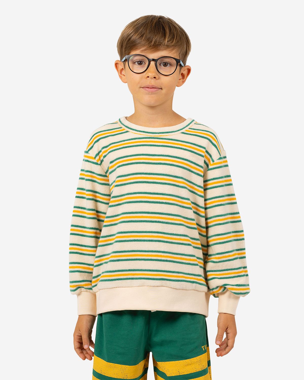 STRIPES MULTICOLOR SWEATSHIRT - LIGHT CREAM