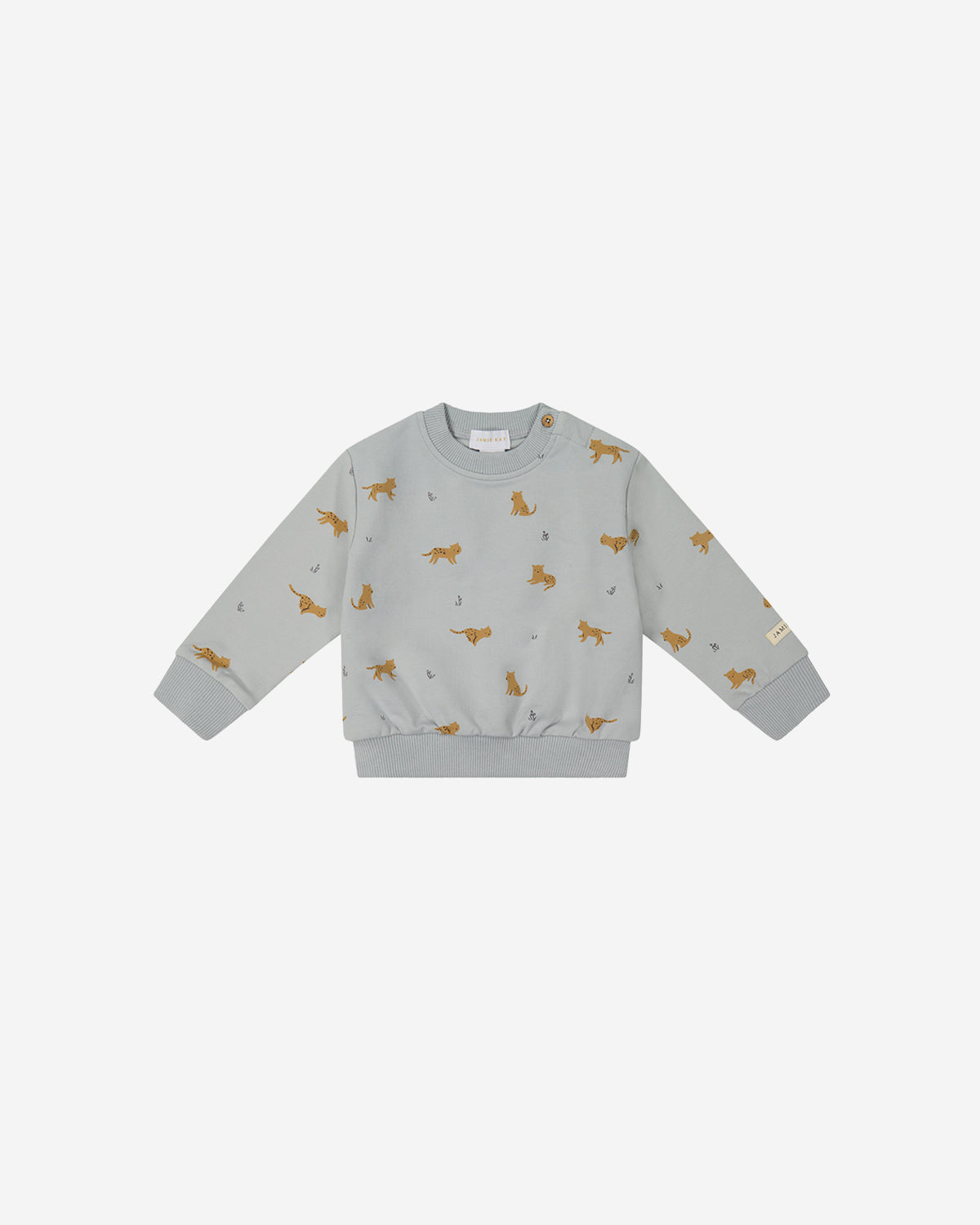 ORGANIC COTTON JALEN OVERSIZED SWEATSHIRT - LENNY LEOPARD OCEAN SPRAY