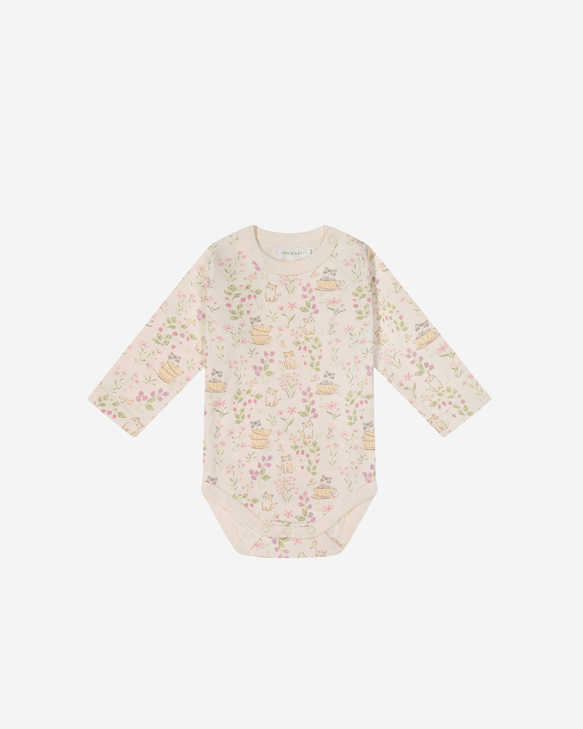 ORGANIC COTTON LONG SLEEVE BODYSUIT - MOONS GARDEN
