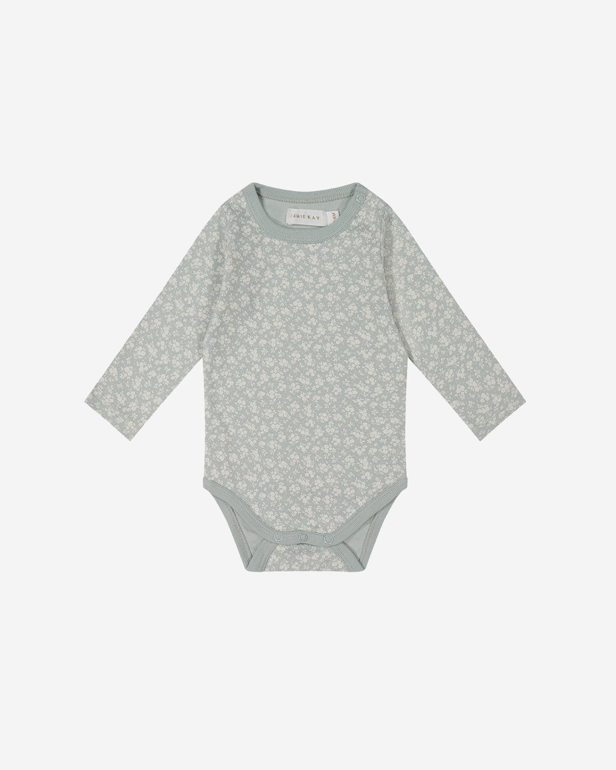 ORGANIC COTTON LONG SLEEVE BODYSUIT - ROSALIE FIELDS BLUEFOX