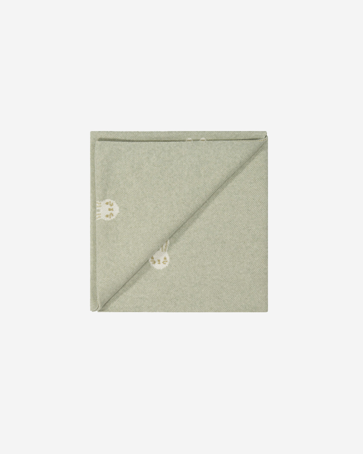 BUNNY KNITTED BLANKET - HONEYDEW MARLE