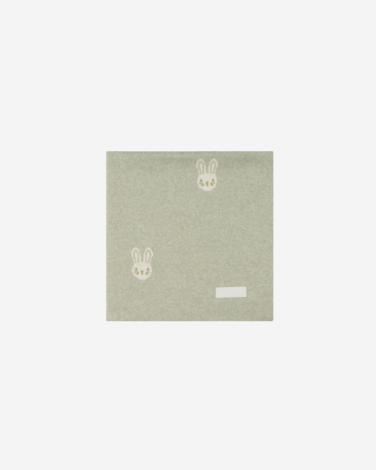 BUNNY KNITTED BLANKET - HONEYDEW MARLE