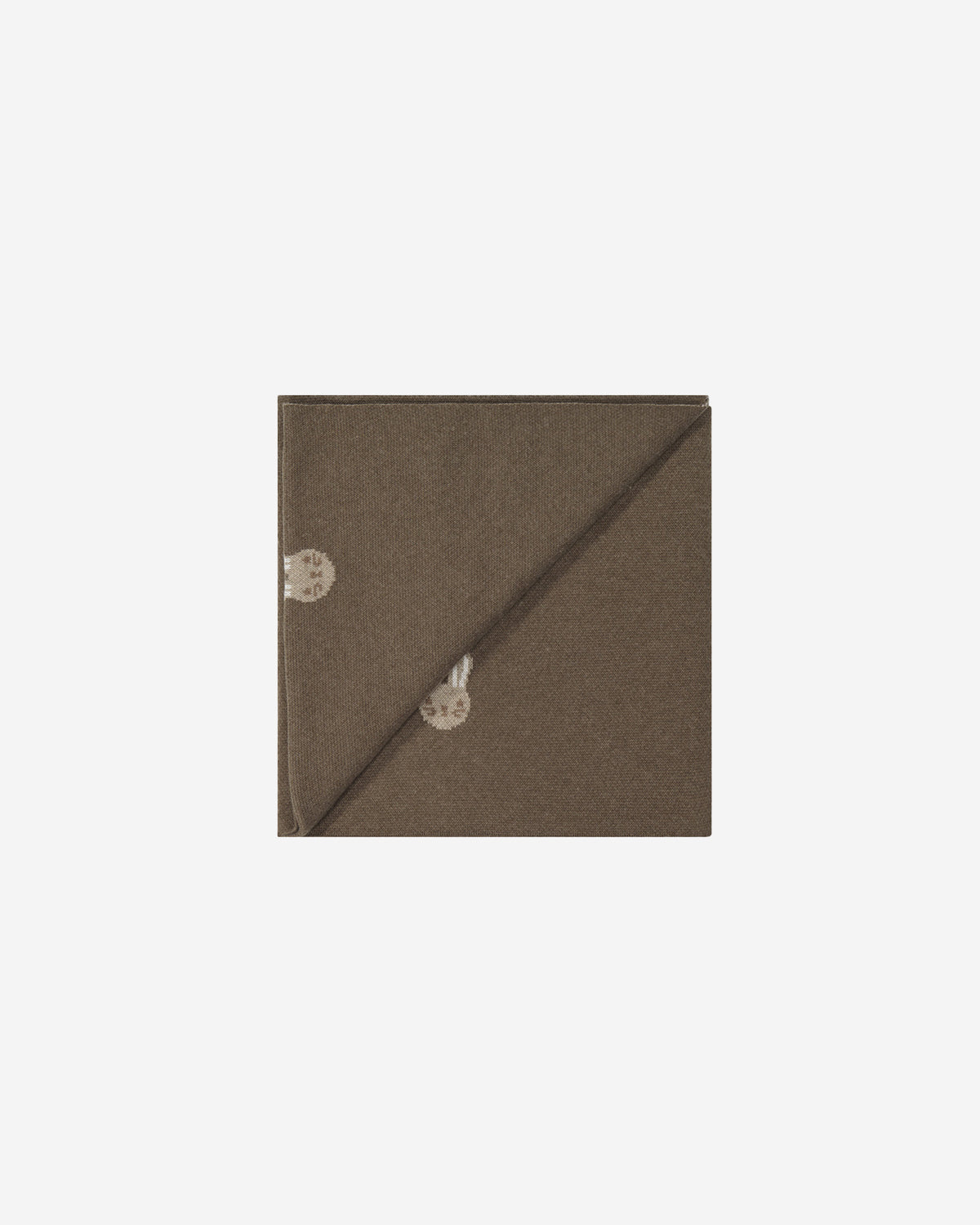 BUNNY KNITTED BLANKET - SEPIA MARLE