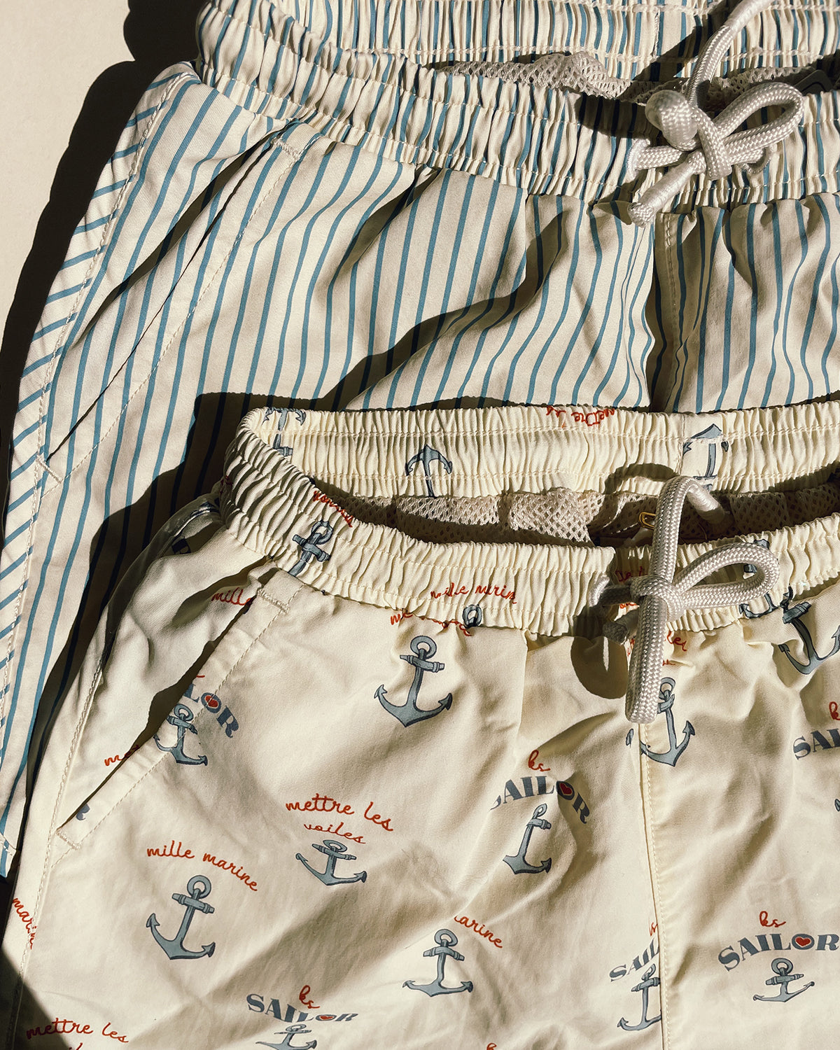 ASNOU SWIM SHORTS - STRIPE BLUIE