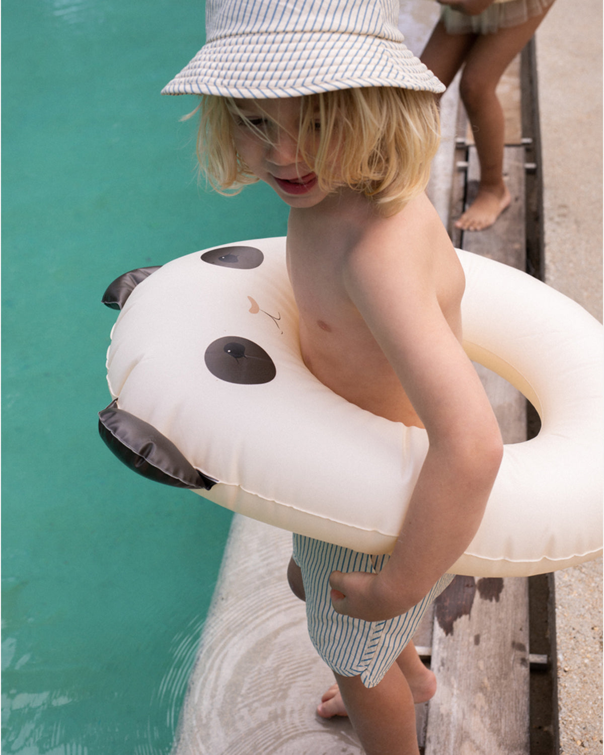 ASNOU SWIM SHORTS - STRIPE BLUIE