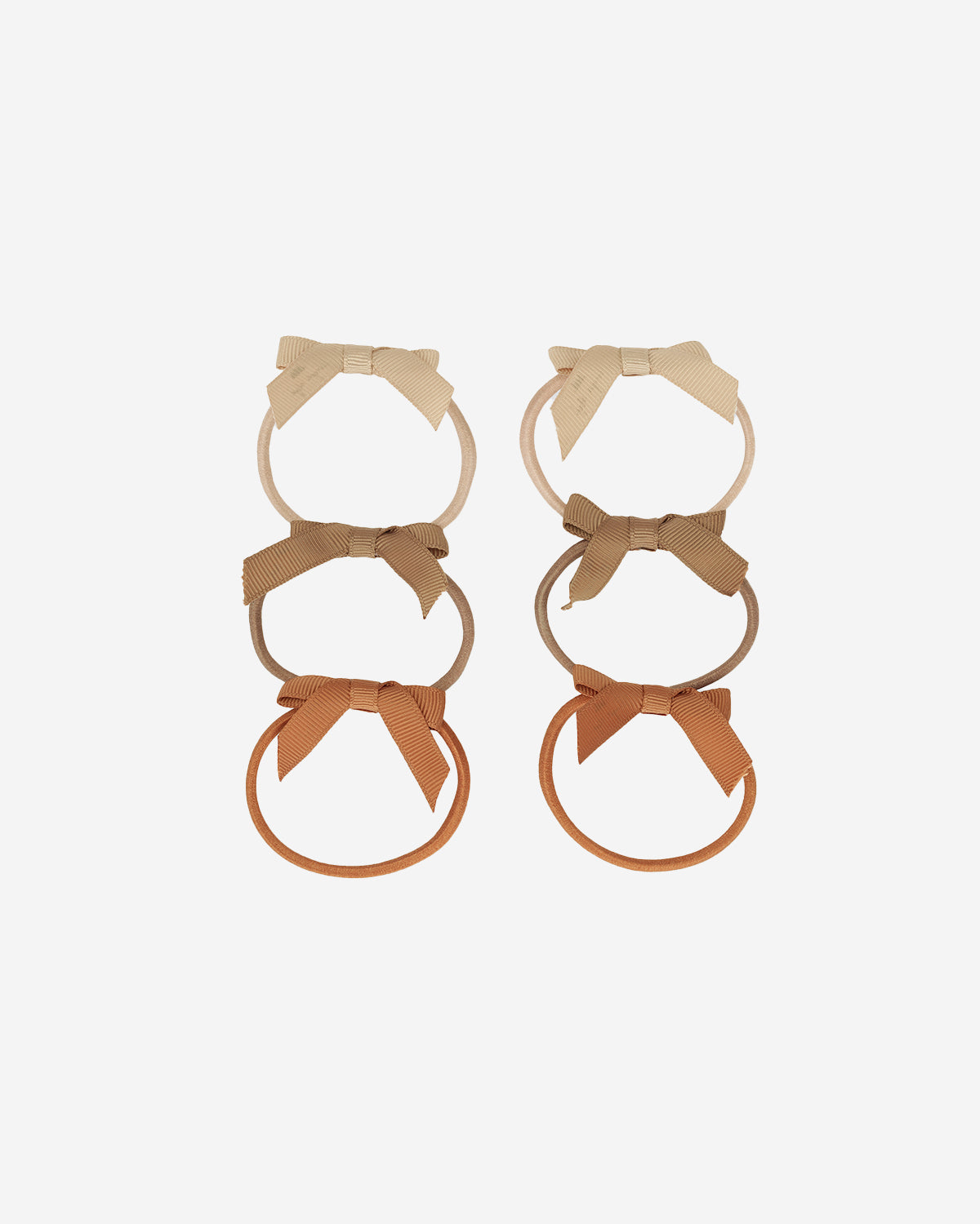 6 PACK HAIR ELASTIC BOW - ROUGE PACK