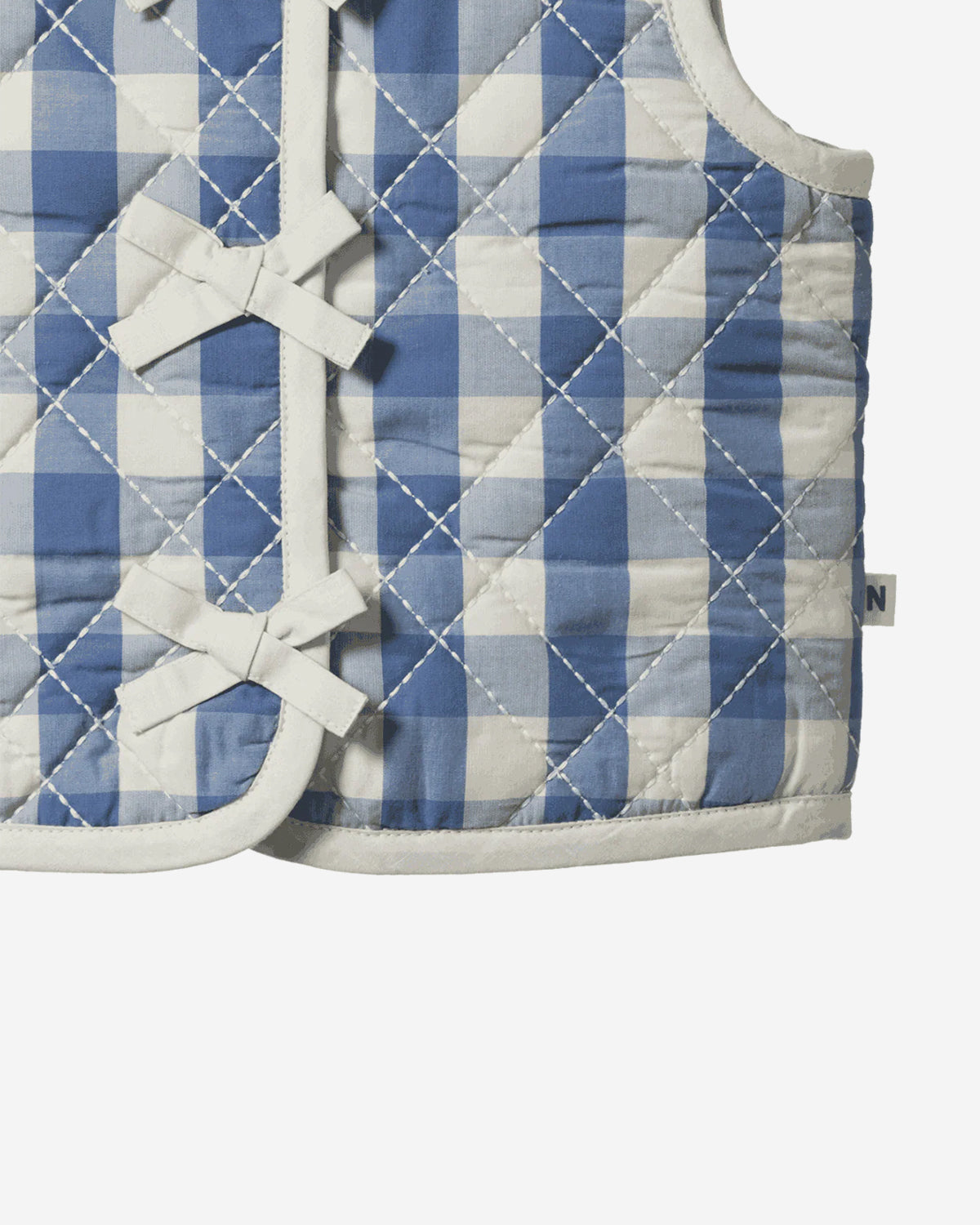 MARLO QUILTED VEST - BLUEBELLE CHECK