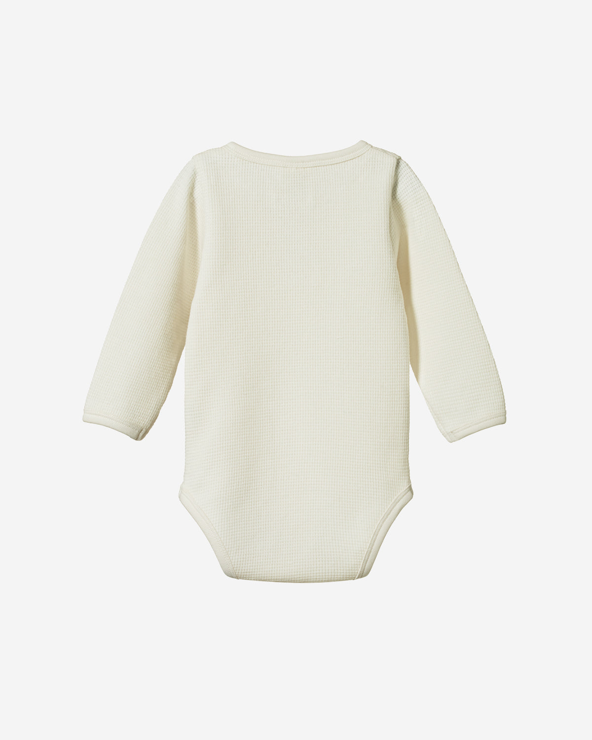 HENLEY L/S BODYSUIT WAFFLE - NATURAL