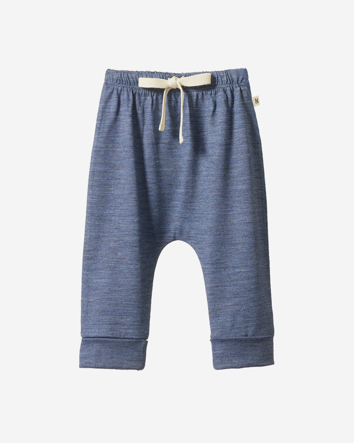 MERINO ESSENTIAL DRAW STRING PANTS - VINTAGE INDIGO MARL
