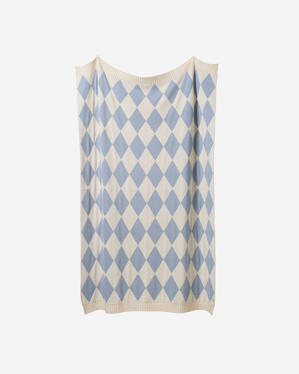 DUNE BLANKET - CELESTIAL BLUE DIAMOND KNIT