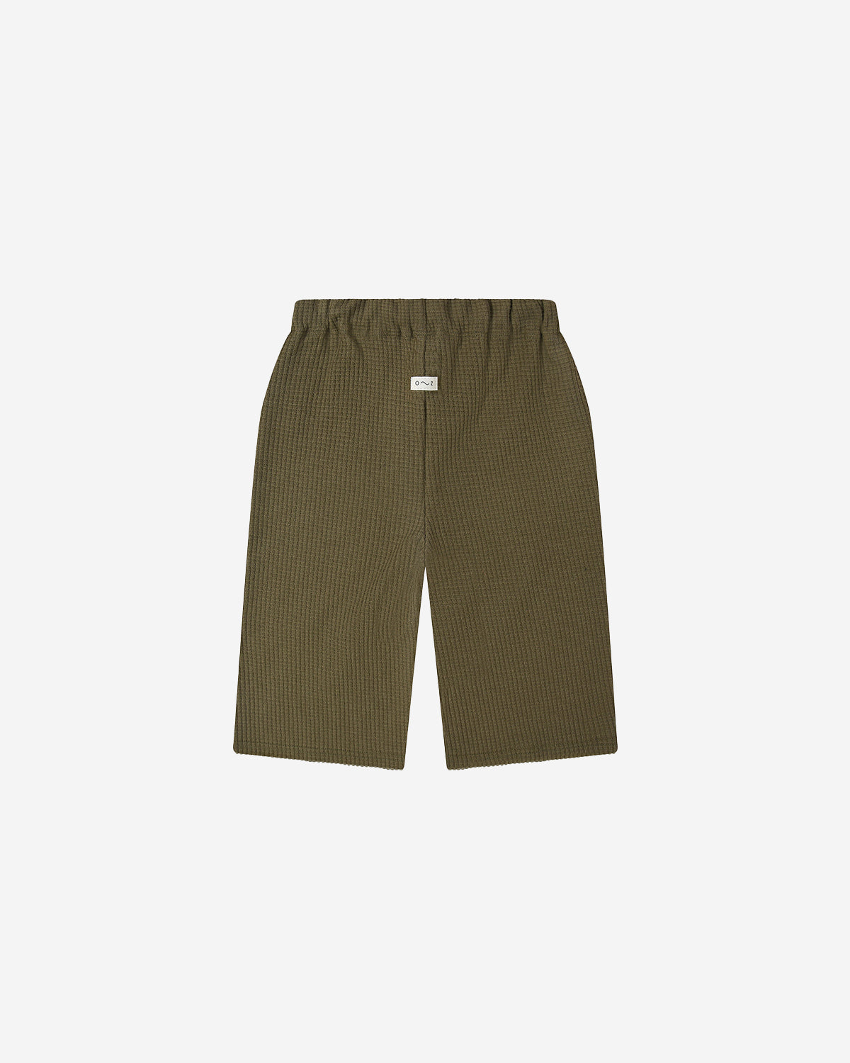 OLIVE WAFFLE WIDE LEG PANTS