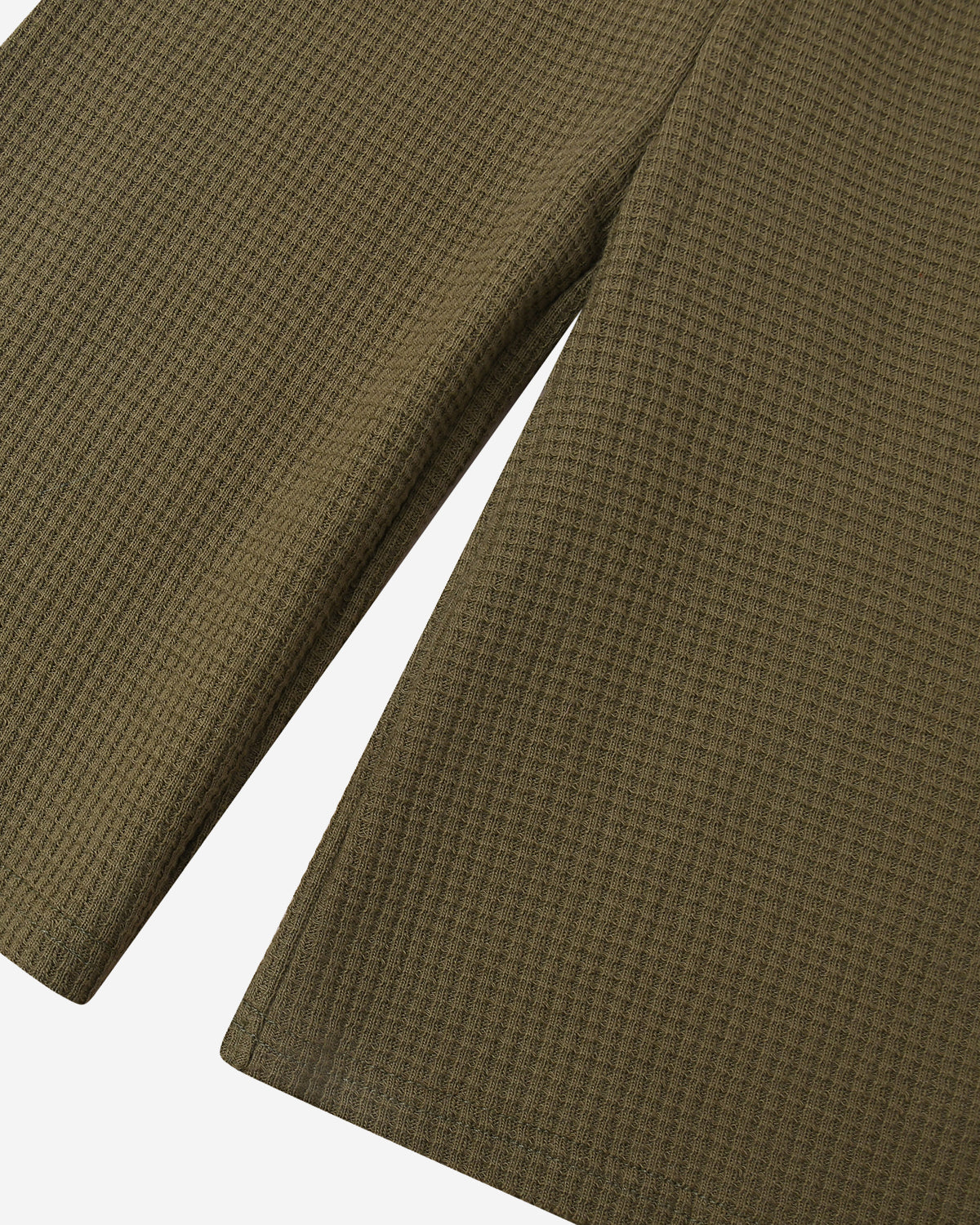 OLIVE WAFFLE WIDE LEG PANTS