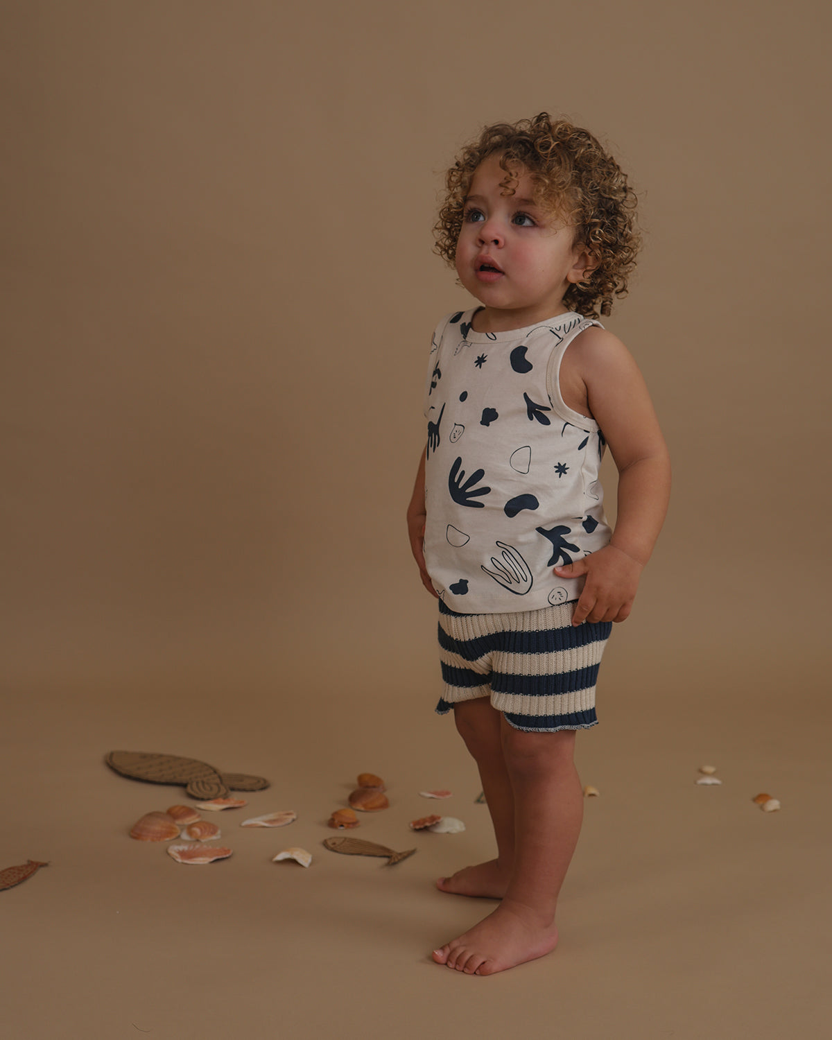 SAILOR STRIPES KNITTED SHORTS