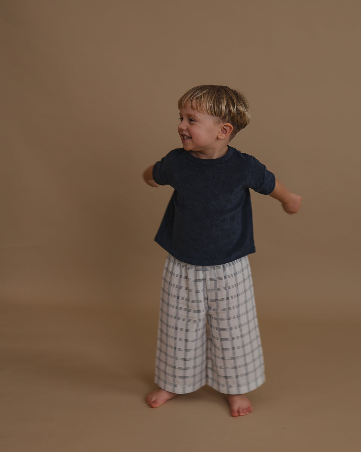 NAVY TERRY BOXY T-SHIRT