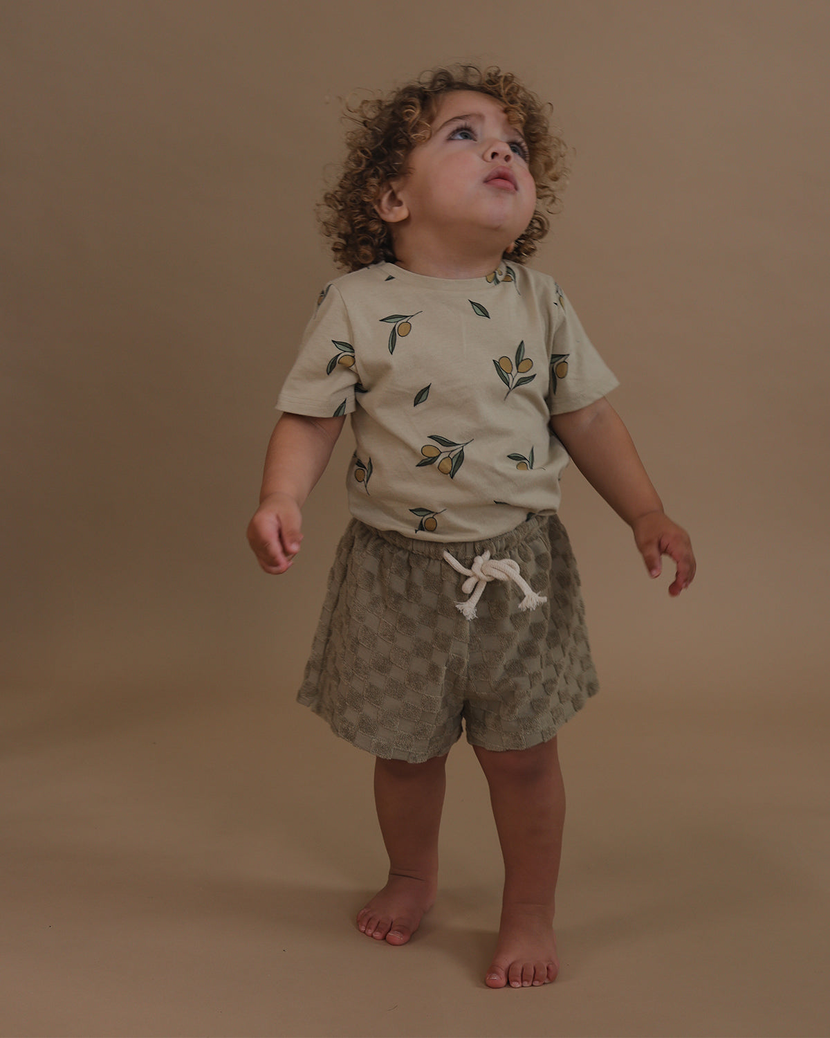 DUSKY CHECKBOARD TERRY ROPE SHORTS