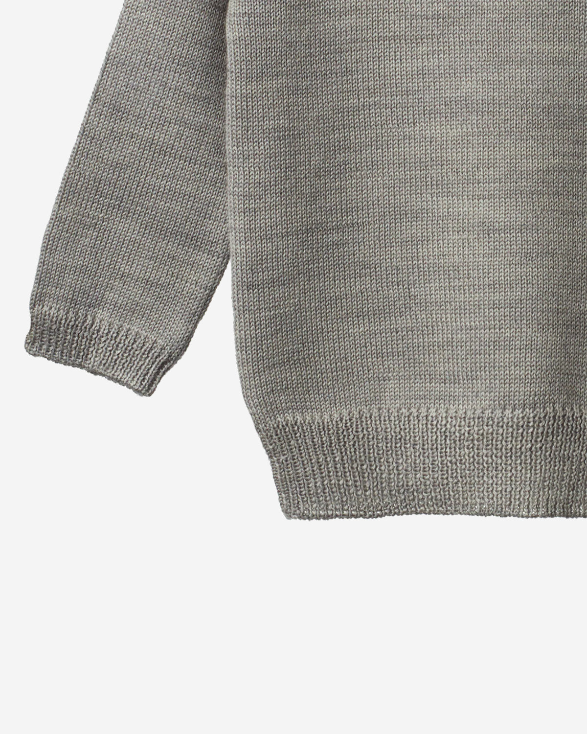 MERINO KNIT PULLOVER - GREY MARL