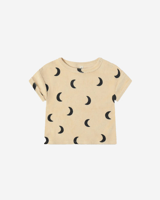 PEBBLE MIDNIGHT TERRY BOXY T-SHIRT